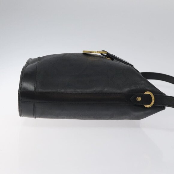 Christian Dior Trotter Canvas Shoulder Bag PVC Black Gold Auth 120408 - Picture 5 of 16